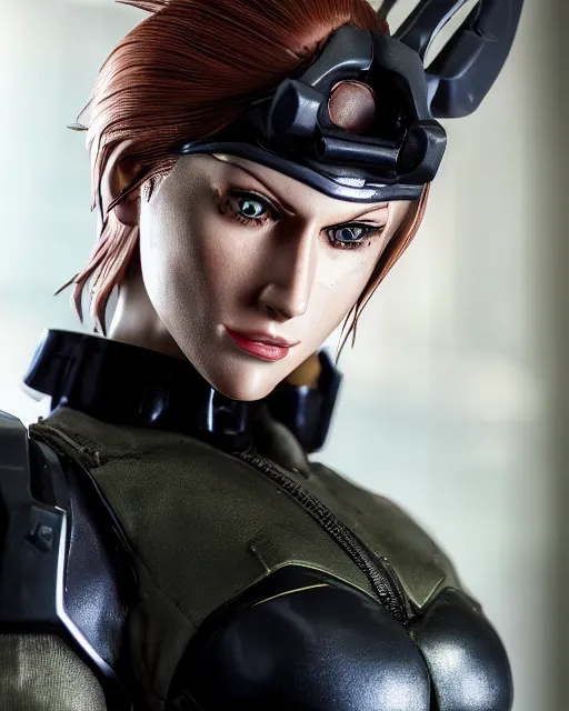 Prompt: Beautiful close highly detailed portrait of Meryl Silverburgh from Metal Gear Solid in her iconic signature main outfit. Award-winning photography. XF IQ4, 150MP, 50mm, f/1.4, ISO 200, 1/160s, natural light, rule of thirds, symmetrical balance, depth layering, polarizing filter, Sense of Depth, AI enhanced