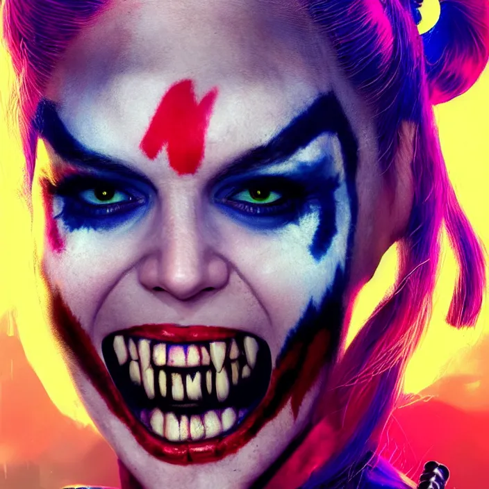Image similar to portrait of Baby Spice as a harley quinn in Suicide Squad. intricate artwork, wlop, beeple. octane render, trending on artstation, greg rutkowski very coherent symmetrical artwork. cinematic, hyper realism, high detail, octane render, 8k