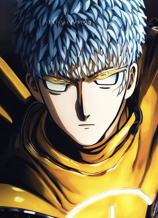 Image similar to A full portrait photo of real-life genos one punch man, f/22, 35mm, 2700K, lighting, perfect faces, award winning photography.