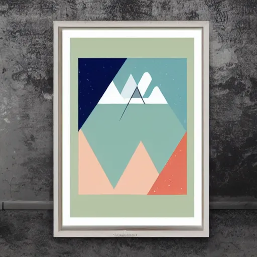 Image similar to tycho chillwave geometric posterpunk printcore