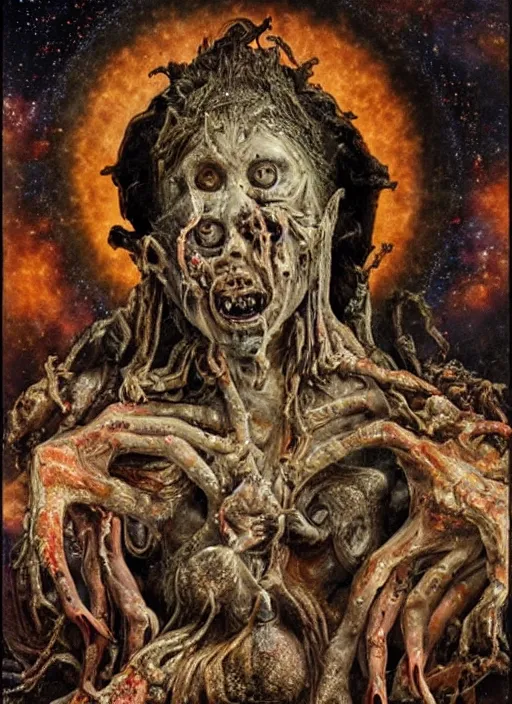 Prompt: the transcendent being embodying eternal suffering, photorealistic, detailed photography, divinity, awful, cosmic horror, religious art, blasphemous