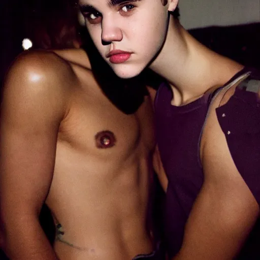 Image similar to justin bieber photographed by nan goldin