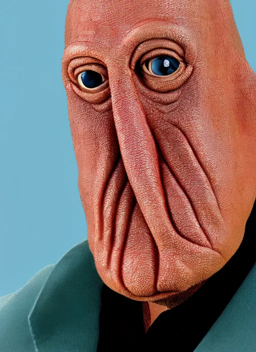 Image similar to photorealistic 3 0 0 0 ( dr. john a. zoidberg ), portrait photography feroflex photorealistic studio lighting ektachrome detailed intricate face details, ultradetails, beautiful face, realistic shaded perfect face, extremely fine details