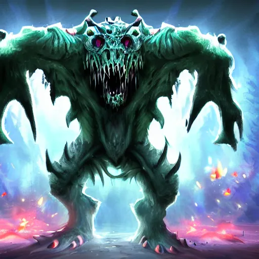 Image similar to splashart of a monster