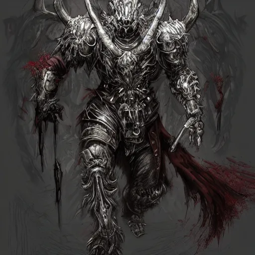 Image similar to a druid turning into a machine wolf, chaos, night, rot, blood, epic art, dark souls, highly detailed and intricate, trending on artstation