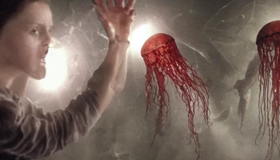 big budget horror movie about alien jellyfish using | Stable Diffusion ...