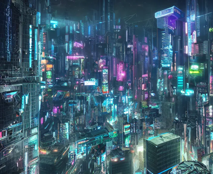 Premium AI Image  Dive into a futuristic cyberpunk cityscape in this  captivating 4K anime wallpaper generated by ai