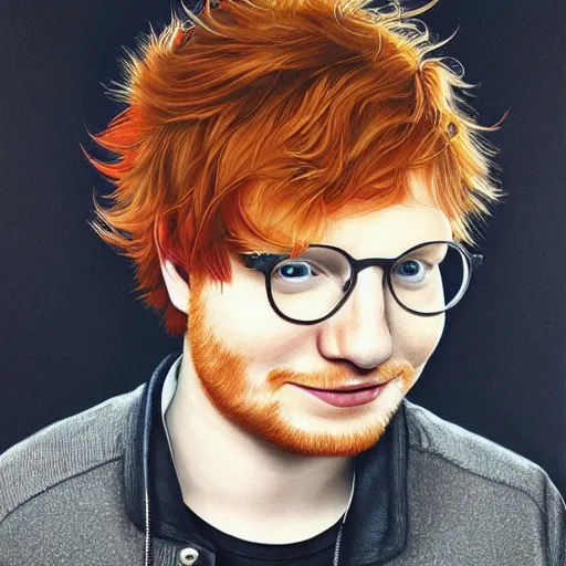 Image similar to ed sheeran portrait, Pixar style, by Tristan Eaton Stanley Artgerm and Tom Bagshaw.