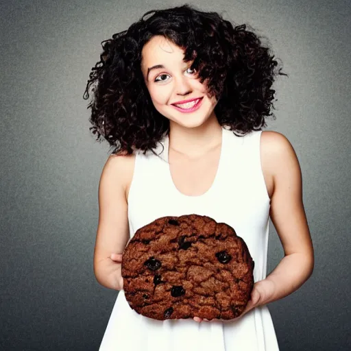 Image similar to the cutest curly haired young woman with a cookie face