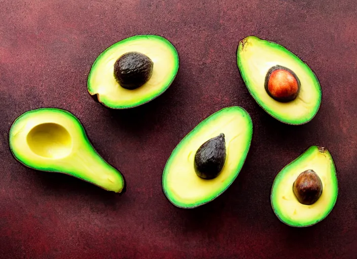 Image similar to dslr food photograph of avocados with elon musk morphing through, 8 5 mm f 1. 8