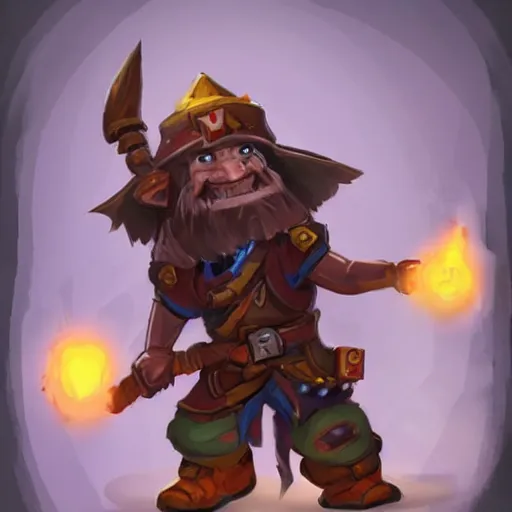 Image similar to a cute and adorable little ork wizard, hearthstone, concept illustartion, character art,