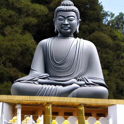Prompt: barack obama buddha statue