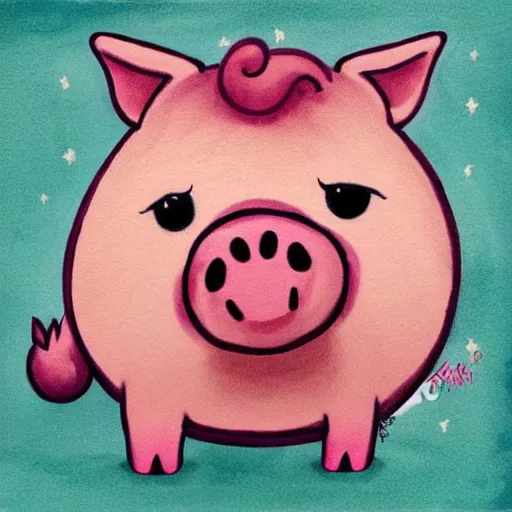 Image similar to cute adorable pig by @ art _ of _ silverfox