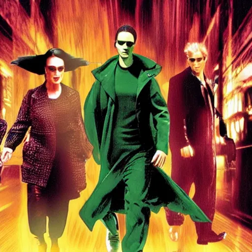 Image similar to The matrix performed by muppets