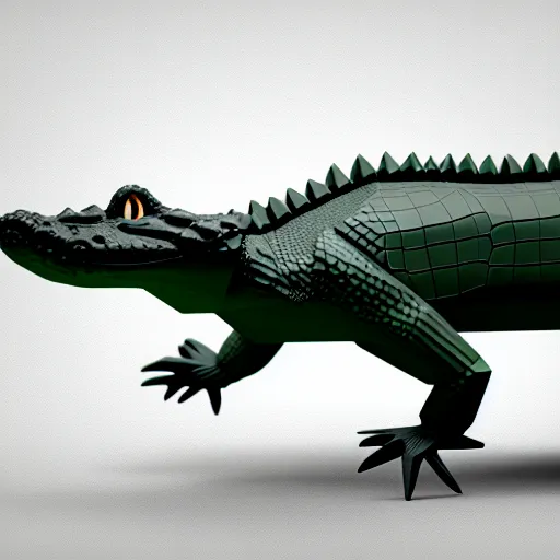 Prompt: crocodile lowpoly, unreal engine 5, octane render, 8k
