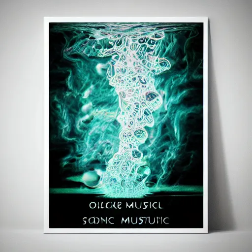 Image similar to a sneaky little something like stunning with a misty liquid, cool artwork for oscillation music