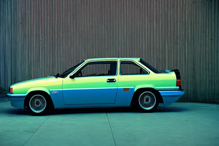 Image similar to designed by giorgetto giugiaro 1 9 5 5 ae 8 6 corolla gts, thick neon lights, ektachrome photograph, volumetric lighting, f 8 aperture, cinematic eastman 5 3 8 4 film