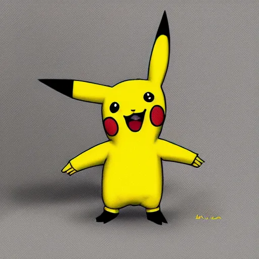 Image similar to merge of pikachu and a bat