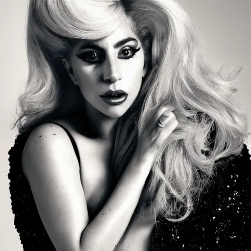 Prompt: lady gaga photoshoot by frederik heyman