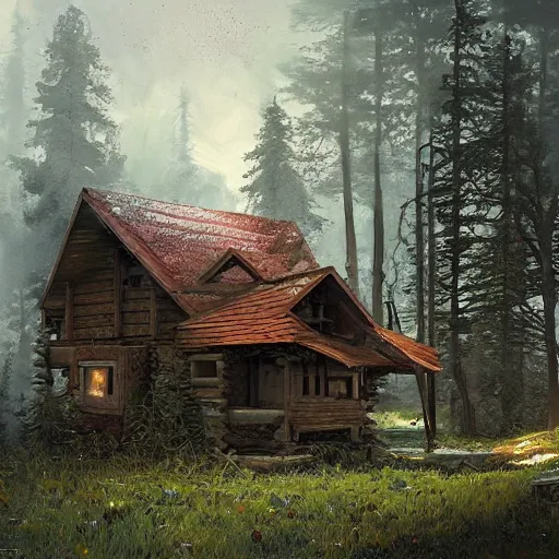 Image similar to a cabin in the woods by Klaus Wittmann