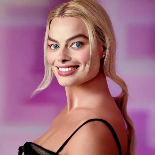 Image similar to margot robbie as barbie