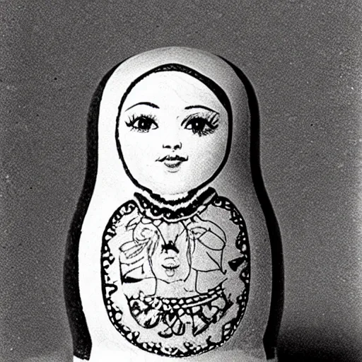 Image similar to a matryoshka doll, drawn by lewis carroll