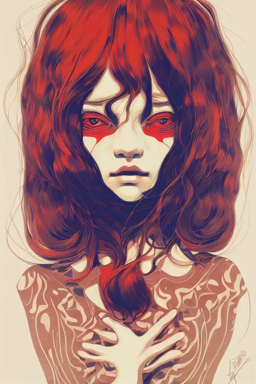 Image similar to portrait of gaea by james jean by ilya kuvshinov kintsugi