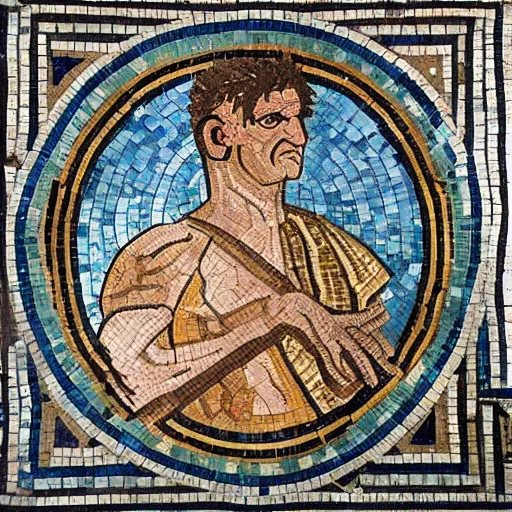 Image similar to Ancient Roman Mosaic of Max Rebo Playing For Emperor Caligula