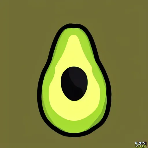 Prompt: avocado on yellow background, trending in art station