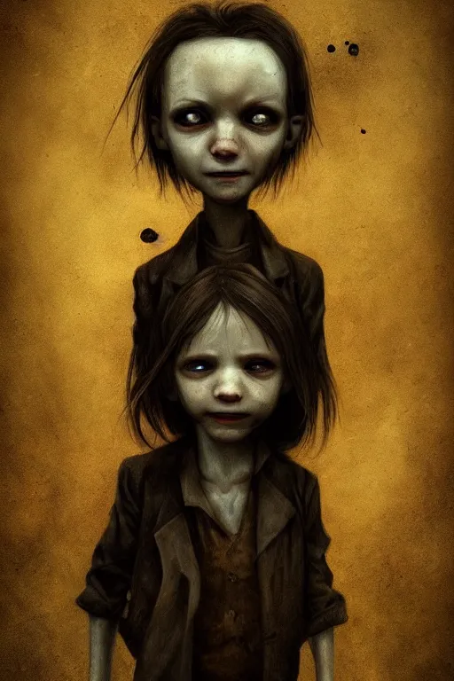 Prompt: a vampire kid, by anton semenov, digital art, realistic painting, very detailed, horror, dark, trending on artstation