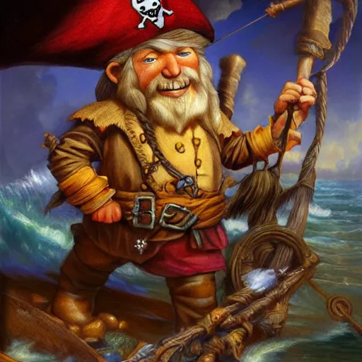 Image similar to pirates, oil painting by justin gerard, deviantart