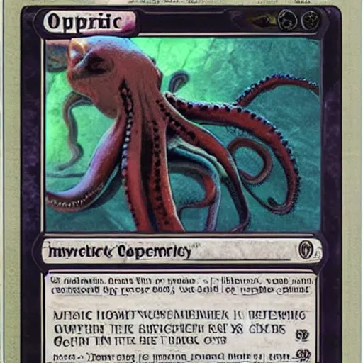 Image similar to magic the gathering trading card octopus