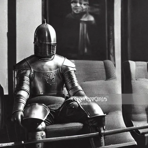 1 9 5 0's photograph of a medieval knight in shining | Stable Diffusion ...