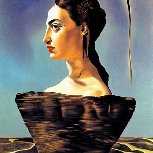 Prompt: a portrait of ana de armas by salvador dali