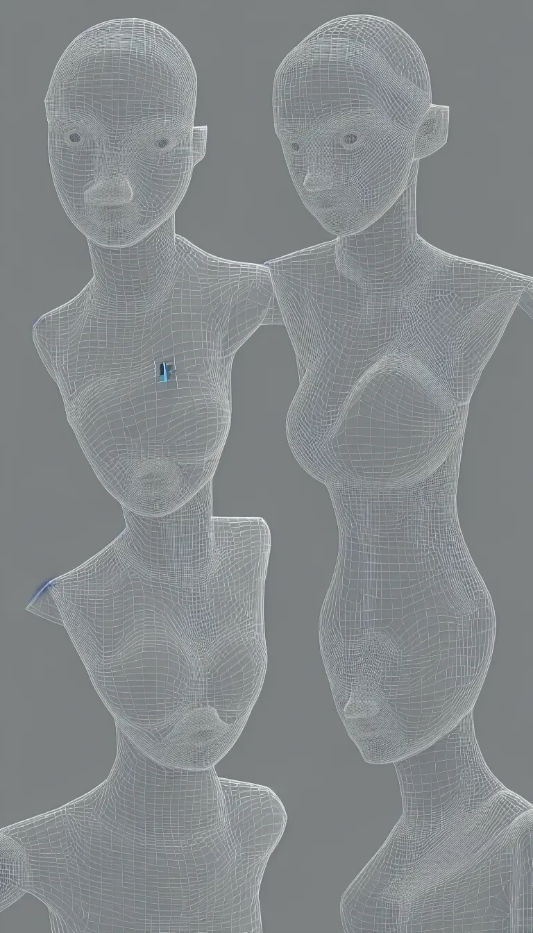 Image similar to 3 d wireframe of a beautiful woman