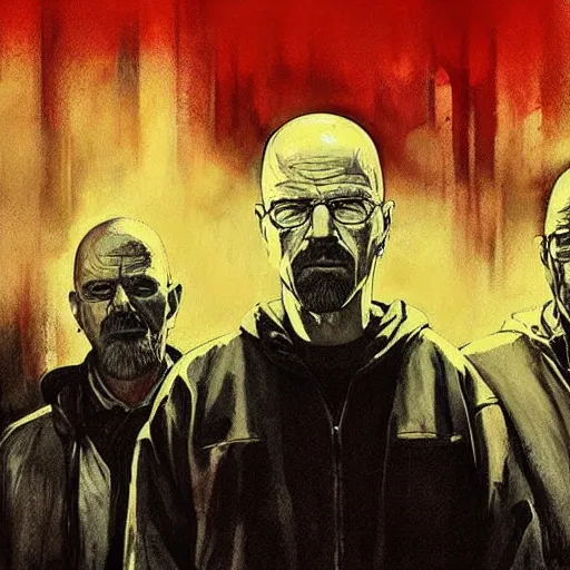 Prompt: breaking bad poster drawn by jeremy mann