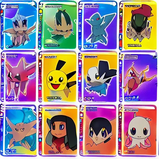 Image similar to pokemon cards with snooki, joe biden, nicki minaj, kim kardashian, osama bin laden, pokemon anime style, hd 8k image high detail, at target