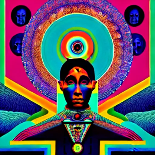 Image similar to album cover design design depicting the alter to the ai machine gods, by jonathan zawada, pi - slices, and tristan eaton, digital art