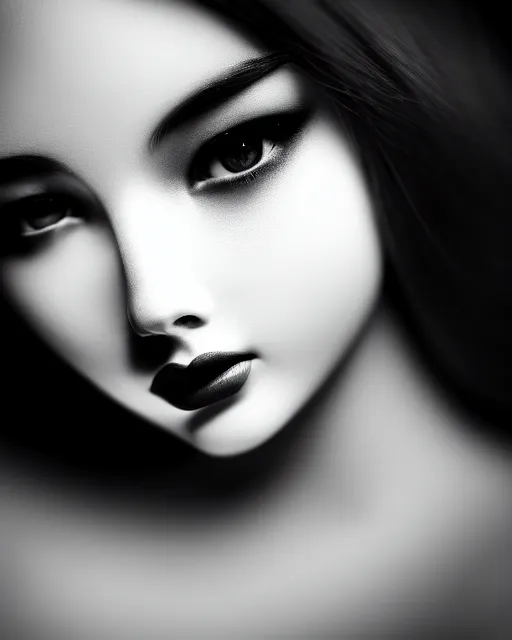 Image similar to black and white dreamy young beautiful female artificial intelligence, cinematic, rim light, bokeh, photo - realistic, elegant, high detail, 8 k, masterpiece, photo taken in 1 9 3 0