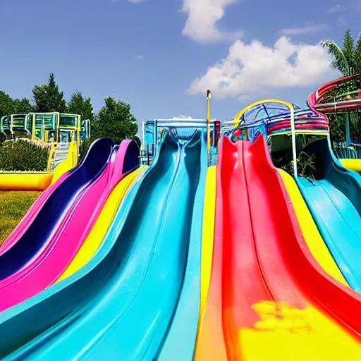 Image similar to photo of a creepy waterpark slide