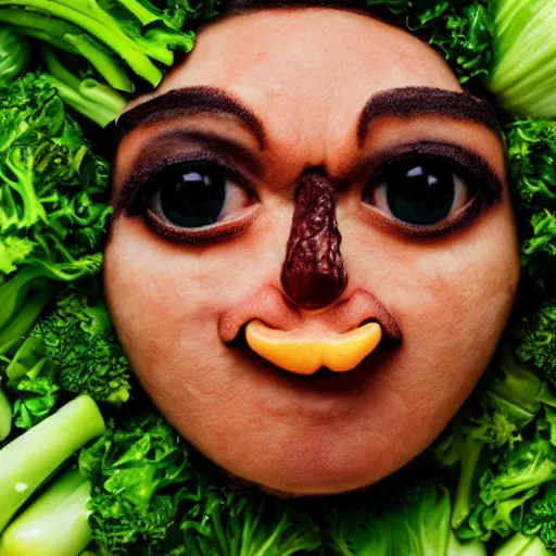 Image similar to face made of vegetables