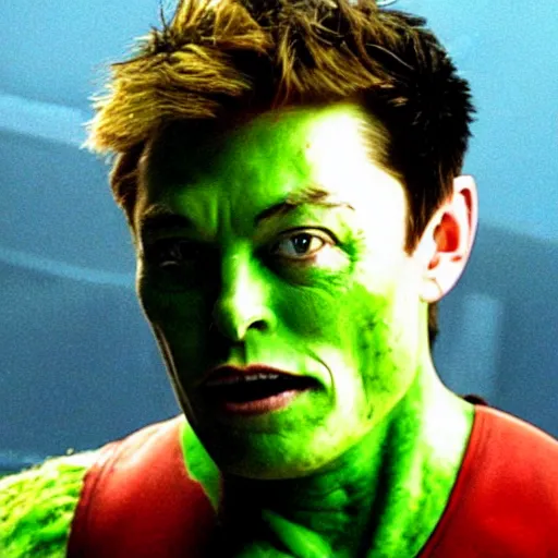 Image similar to elon musk as the green goblin from spiderman ( 2 0 0 2 )