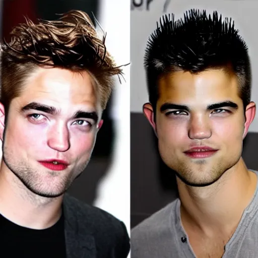 Prompt: robert pattinson mixed with taylor lautner