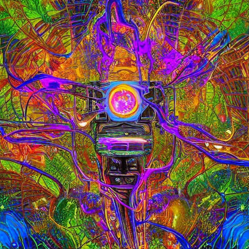 Image similar to the incredible trippy interwoven sorry apophasis matrix universe nature beautiful sunshine beautiful forest of cybernetic networking realistic apophasis nuclear time stoppages reality shift warp by greg rutowski and james gurney artstation