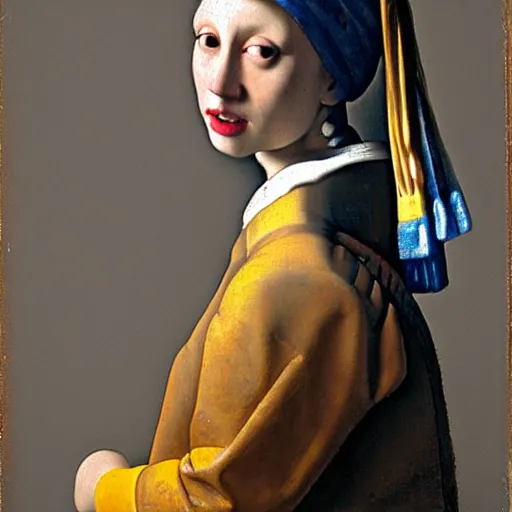 Prompt: Female Portrait, by Vermeer.