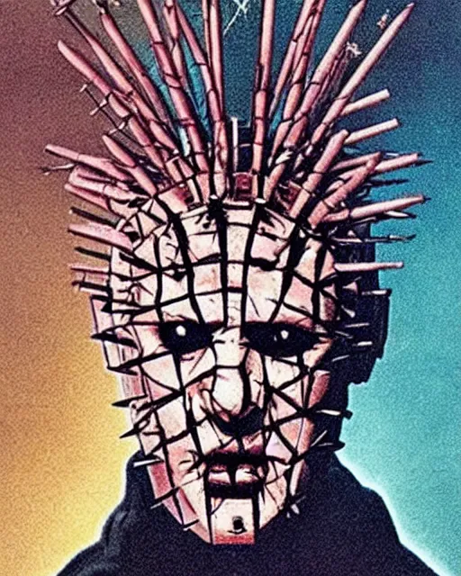 Image similar to Hellraiser 90s movie poster style