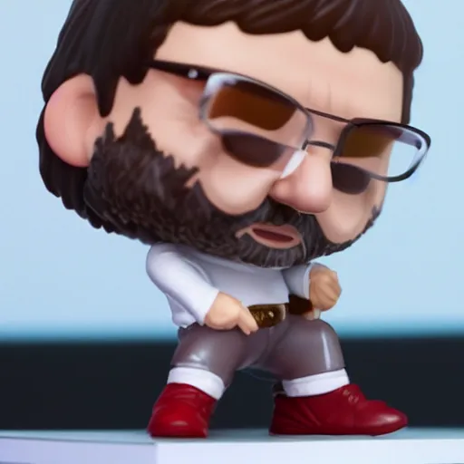 Image similar to very very intricate photorealistic photo of jean luc melenchon funko pop on a white background, award - winning details