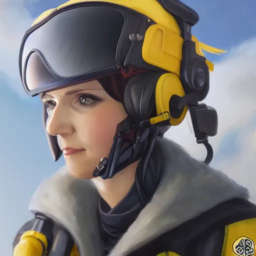 Prompt: portrait of marie curie as a fighter pilot, anime fantasy illustration by tomoyuki yamasaki, kyoto studio, madhouse, ufotable, square enix, cinematic lighting, trending on artstation