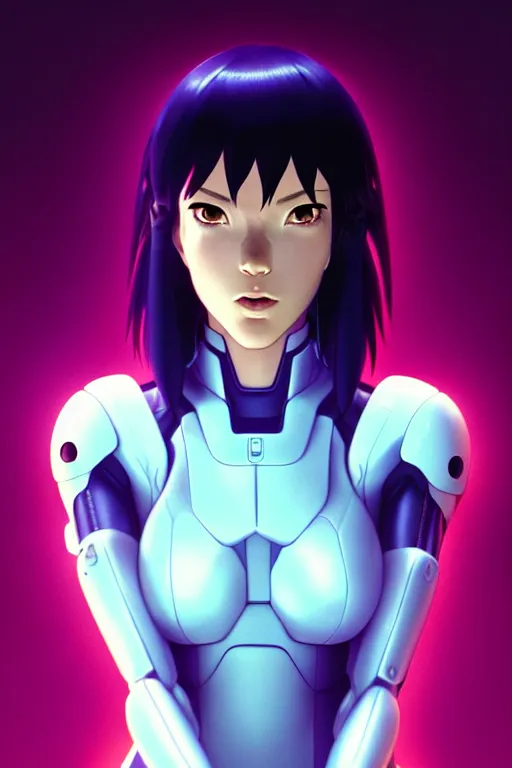 Image similar to weta disney pixar movie still portrait photo of ghost in the shell anime : : as motoko kusanagi by pixar : : by ilya kuvshinov, rossdraws, artgerm, maxim cover, octane render, 3 d, volumetric lighting, anti aliasing, raytracing : :