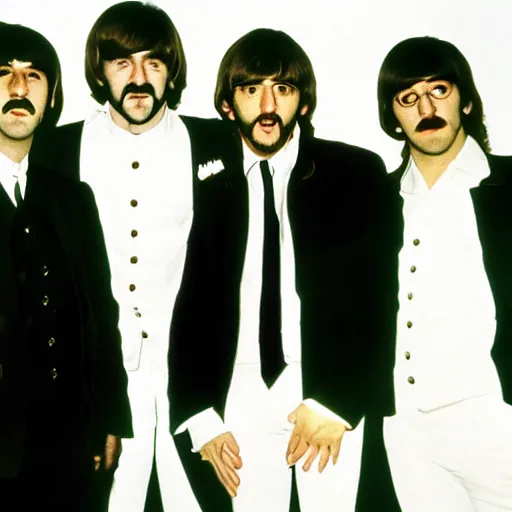 Image similar to Pimp C as lead singer in the Beatles,